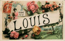 LOUIS Louis * Prénom Name * Cpa Carte Photo * Art Nouveau Jugenstil * Bonne Fête - Nombres