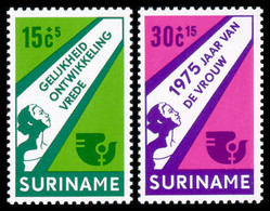 Suriname, 1975, International Woman's Year, United Nations, MNH, Michel 693-694 - Surinam