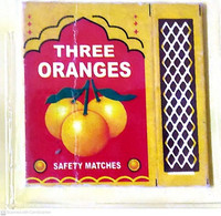 Match Box (Without Sticks) Orange 11/14 (**) Inde Indien India - Boites D'allumettes