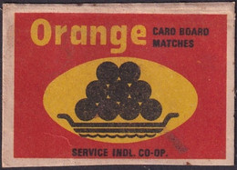 Match Box (Without Sticks) Orange 12/14 (**) Inde Indien India - Boites D'allumettes
