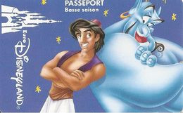 PASS--EURODISNEYLAND-ALADDIN- V°N° VGS SE 00090-TBE -RARE - Toegangsticket Disney