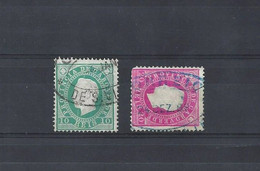 Cape Verde Marcofilia Postmarks S. VICENTE 1890's D. Luis 10-20 Reis Oval Black And Blue Cancels - USED - Cape Verde