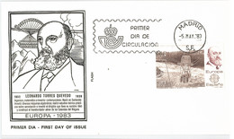 Enveloppe FDC Espagne - Leonardo Torras Quevedo - Madrid - 1983 - FDC