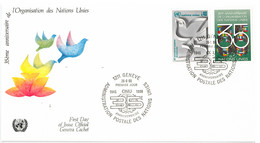 Enveloppe FDC Nations Unies - 35ème Anniversaire De L'Organisation Des Nations Unies - Genève - 1980 - Storia Postale