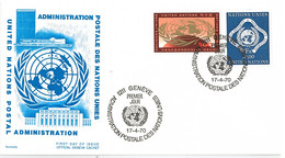 Enveloppe FDC Nations Unies - Administration Postales Des Nations Unies - Genève - 1970 - Cartas & Documentos