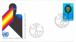 Enveloppe FDC Nations Unies - Arrêtons La Drogue - Genève - 1973 - Briefe U. Dokumente