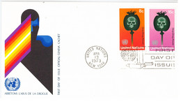 Enveloppe FDC Nations Unies - Arrêtons La Drogue - New York - 1973 - Lettres & Documents