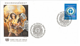 Enveloppe FDC Nations Unies - Environnement 0,80 - Genève - 1972 - Briefe U. Dokumente