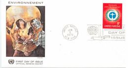 Enveloppe FDC Nations Unies - Environnement 8c - New York - 1972 - Covers & Documents