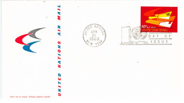 Enveloppe FDC United Nations - Air Mail - New York - 1969 - Storia Postale