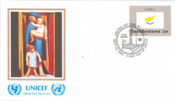 Enveloppe FDC United Nations - UNICEF - Flag Series 3/89 - Cyprius - 1989 - Covers & Documents