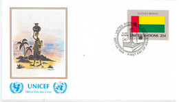 Enveloppe FDC United Nations - UNICEF - Flag Series 6/89 - Guinea Bissau- 1989 - Lettres & Documents