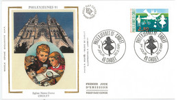 Enveloppe FDC Soie - Philexjeunes 91 - Cholet - 1991 - 1990-1999