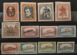 HONGRIE - 1918/1919 Lot 12 Timbres * - N° 210 ** (voir Scan) - Used Stamps