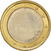 San Marino, 1 Euro, 2002, Pessac, Observe Struck Thru, SPL, Cupro-nickel - Variëteiten En Curiosa