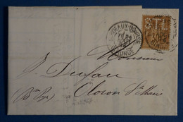 AH7 FRANCE  BELLE LETTRE 1894 PERFORé STL  +30 C+  BORDEAUX POUR OLORON  + PERFIN + AFFRANCH. INTERESSANT - Other & Unclassified