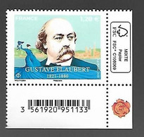 France 2021 - Yv N° 5542 ** - Gustave Flaubert - Ongebruikt