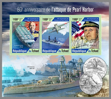 CHAD 2021 MNH WWII Attack Pearl Harbor Angriff Auf Pearl Harbor Attaque De Pearl Harbor M/S - OFFICIAL ISSUE - DHQ2148 - Guerre Mondiale (Seconde)