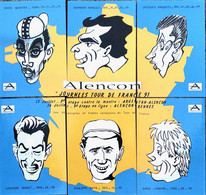 Cyclisme - Puzzle De 6 Cartes: Grands Vainqueurs Du Tour De France (1991 Alençon) Anquetil, Bobet, Merckx, Hinault, Thys - Ciclismo