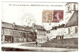 CPA - 76 - BRETTEVILLE - Place De L'Eglise - Goderville