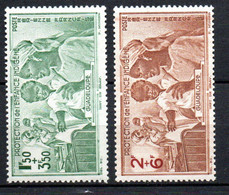 Col24 Colonies Guadeloupe PA N° 1& 2 Neuf X MH Cote : 2,50  € - Airmail