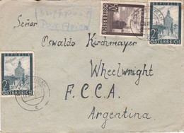 AUTRICHE ENVELOPPE, CIRCULEE 1947, GRAZ-PUNTIGAM A WHEELWRIGHT ARGENTINA.- LILHU - 1945-60 Briefe U. Dokumente