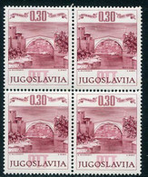 YUGOSLAVIA 1966 400th Anniversary Of Mostar Old Bridge Block Of 4 MNH / **.  Michel 1185 - Ongebruikt