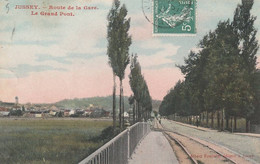 JUSSEY ROUTE DE LA GARE LE GRAND PONT PEU COURANTE EN COULEUR - Autres & Non Classés