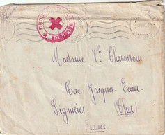 LF CROIX ROUGE BELGIQUE  Evacues BELGES 1940 De Chateauroux Indre Pour Signieres Cher - Guerre De 1939-45