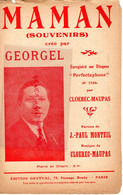 PARTITION MUSIQUE-MAMAN SOUVENIRS-GEORGEL-CLOEREC MAUPAS-J.PAUL MONTEIL-GREYVAL PARIS - Noten & Partituren
