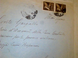 LETTERA 50 C IMPERIALE AEREA SOPRASTAMPATO PM DA PALERMO X CITTA 1945 IJ1308 - Autres & Non Classés