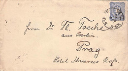 MiNr.40 EF  Auf  Faltbrief Gel.1883 Deutsches Reich - Briefe U. Dokumente