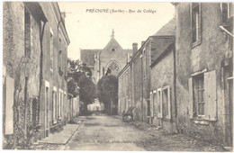 CPA 72 - PRECIGNE (Sarthe) - Rue Du Collège - Andere Gemeenten