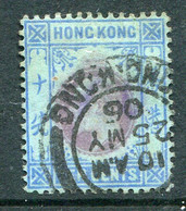 Hong Kong 1903 KEVII - Wmk. Crown CA - 10c Purple & Blue On Blue Used (SG 67) - Gebraucht