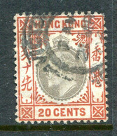 Hong Kong 1904-06 KEVII - Wmk. Mult. CA - 20c Slate & Chestnut - Ord. Paper - Used (SG 83) - Oblitérés