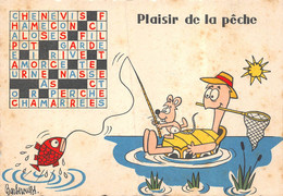 PIE-frpARG-21-5128 : BARBEROUSSE. PLAISIR DE LA PECHE A LA LIGNE. MOTS CROISES - Barberousse