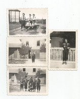 Photographies Lot 4 Photos 83 Var Groupe Homme Les Chantier De Jeunesse Le Cannet Des Maures 1942 Photo 6x8,8 Cm - Oorlog, Militair