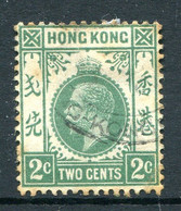 Hong Kong 1912-21 KGV - Wmk. Mult. Crown CA - 2c Green Used (SG 101a) - Usados