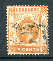 Hong Kong 1912-21 KGV - Wmk. Mult. Crown CA - 6c Orange-brown Used (SG 103a) - Gebraucht