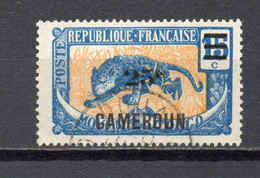 CAMEROUN   N° 101   OBLITERE COTE 1.20€     PANTHERE ANIMAUX  SURCHARGE - Usati