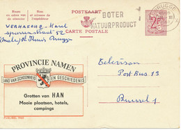 BELGIEN Publibel 1960 (weißes Papier), 2 Fr. Provincie Namen HAN 1963 BRUGGE - BOTER / NATUURPRODUCT,   Constant Variety - Unclassified