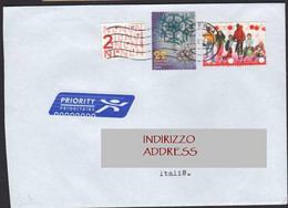 Nederland Netherlands Italia 2008 Children Ice Crystal Bambini Cristallo Di Ghiaccio Enfants De Glace 2006 LET00217 - Storia Postale