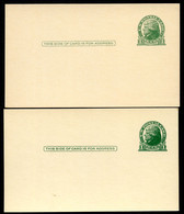 UX27 UPSS S37E 2 Postal Cards COLOR SHADES Mint 1925-52 - 1921-40