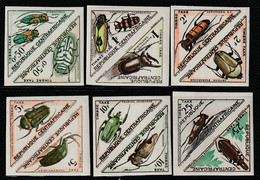 CENTRAFRIQUE - Timbres Taxe N°1/12 ** NON DENTELE (1962) Insectes - Repubblica Centroafricana