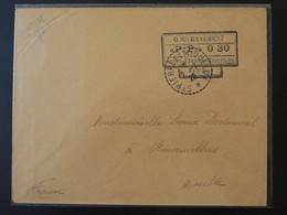 Lettre Du Gouvernement De Saint Pierre Et Miquelon Port Payé PP Affranchissement Provisoire Pour La Moselle 1926 - Storia Postale