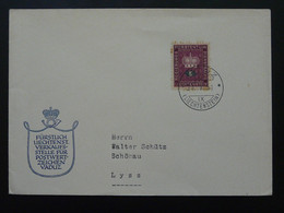 Lettre Cover Verkaufstelle Vaduz Liechtenstein 1951 - Lettres & Documents