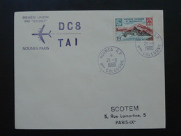 Lettre Premier Vol Liaison Jetliner Noumea Paris Douglas DC8 Nouvelle Calédonie 1960 - Covers & Documents