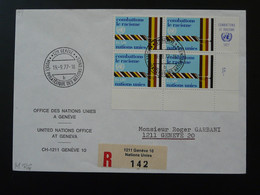 Lettre Recommandée Registered Cover Combattre Le Racisme Nations Unies United Nations 1977 - Briefe U. Dokumente