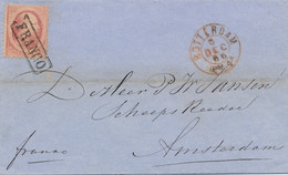 Nederland - 1866 - 10c Willem III, 2e Emissie Op Omslag Van Rotterdam Naar Amsterdam - Brieven En Documenten
