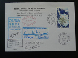 Lettre Cover Campagne De Pêche Du Zélande Société Nouvelle De Pêches Lointaines Kerguelen TAAF 1982 - Cartas